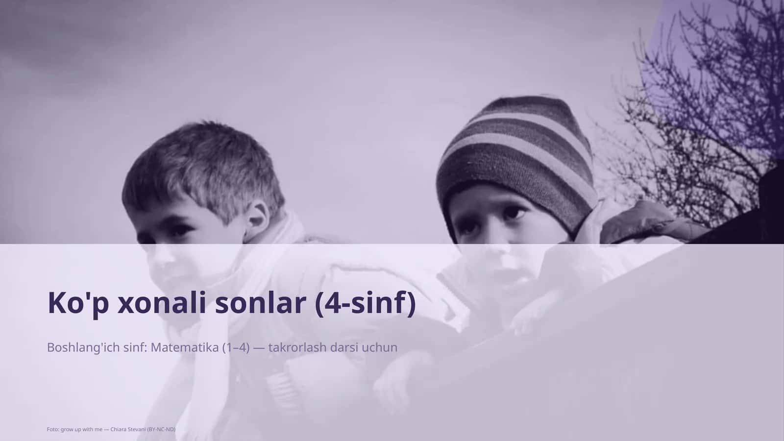 Ko'p xonali sonlar (4-sinf) 1
