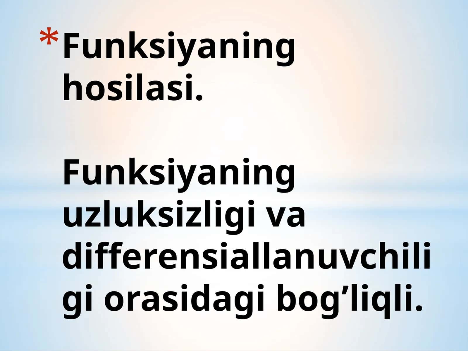 Funksiyaning hosilasi 1