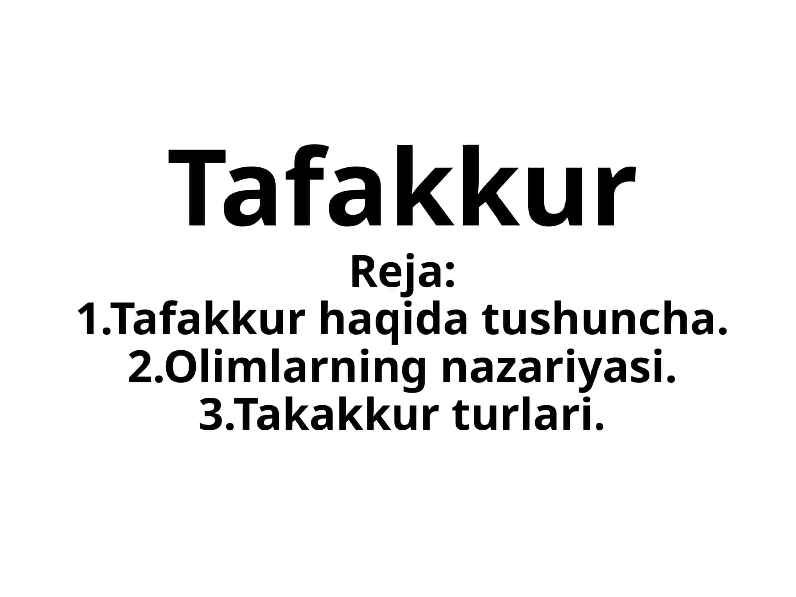 Tafakkurhaqidatushuncha 1