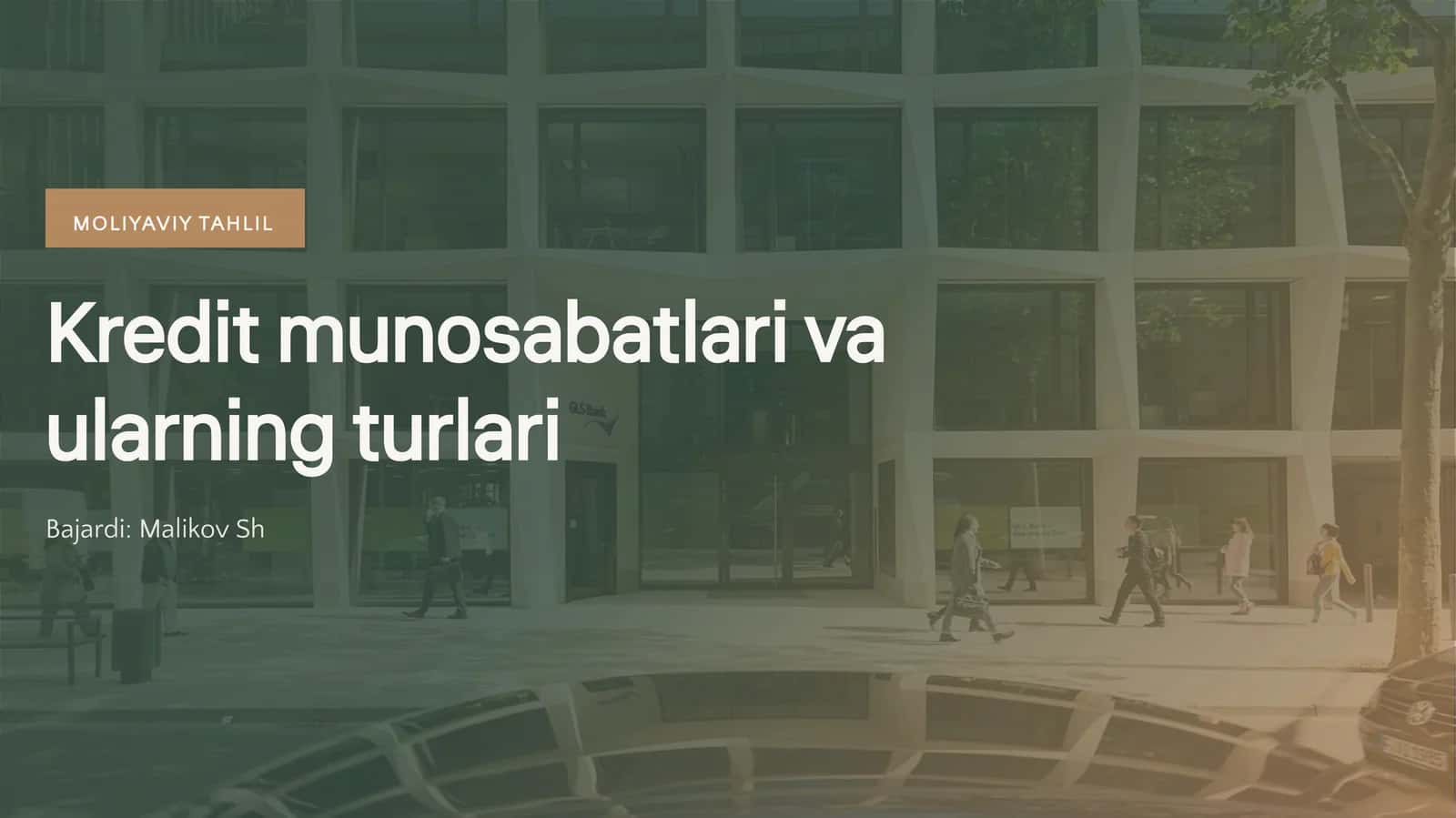 MOLIYAVIY TAHLIL 1