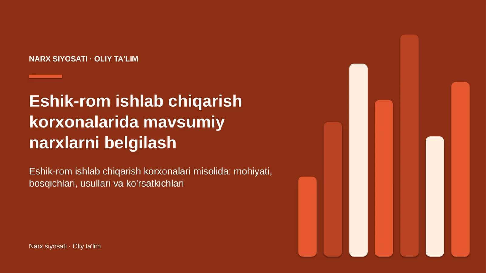 eshik rom ishlab chiqarish korxonalarida mavsumiy narxlarni belgilash 2146 1