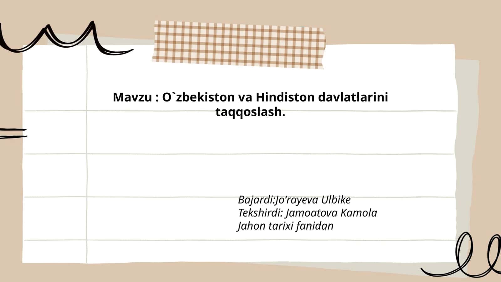 O`zbekiston va Hindiston davlatlarini taqqoslash 1