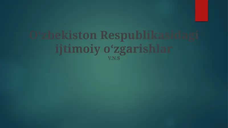 Ijtimoiy-iqtisodiy o'zgarishlar va jamiyatga ta'siri 1