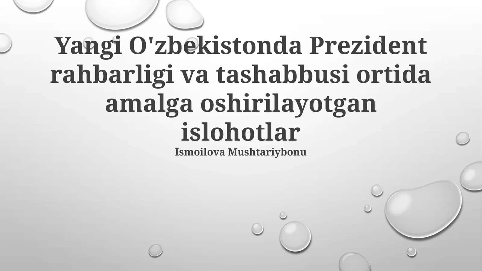 Prezident Rahbarligi va Tashabbusi 1