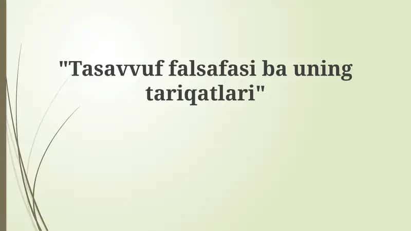 Tasavvuffalsafasibauningtariqatlari