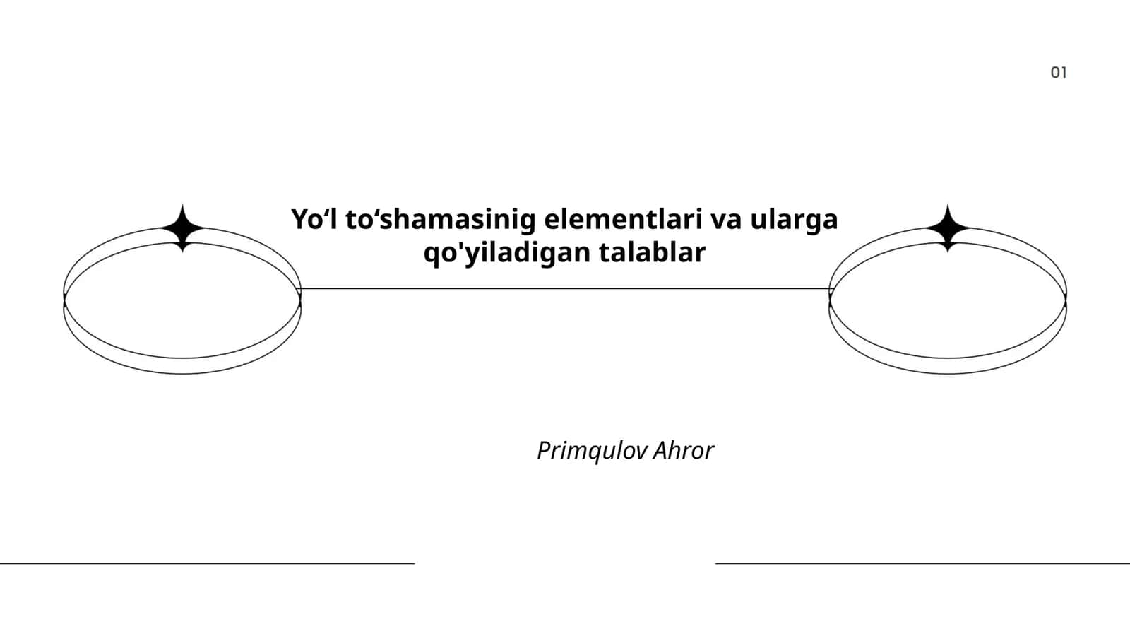 Yo‘l to‘shamasinig elementlari va ularga qo'yiladigan talablar 1