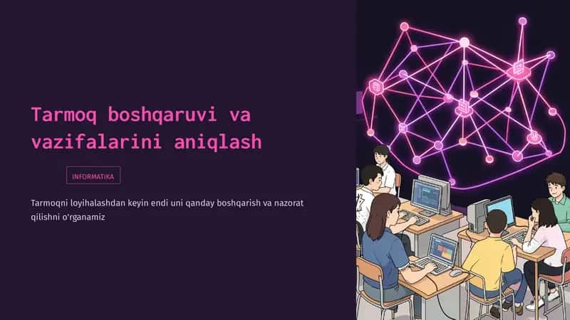 Tarmoq boshqaruvi va vazifalarini aniqlash 1