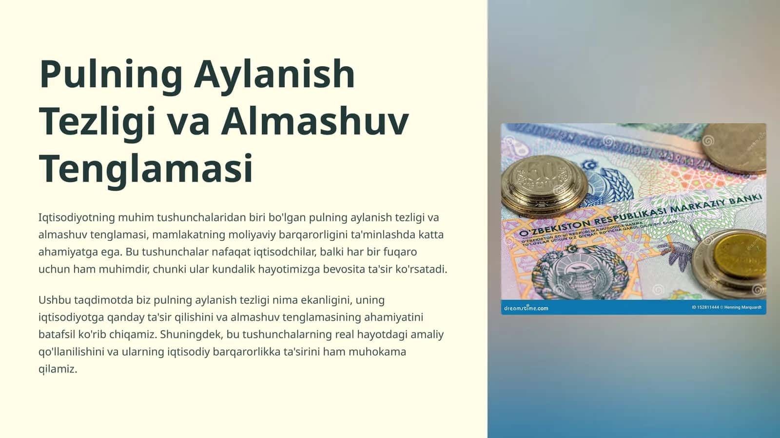 Pulning Aylanish Tezligi va Almashuv Tenglamasi 1