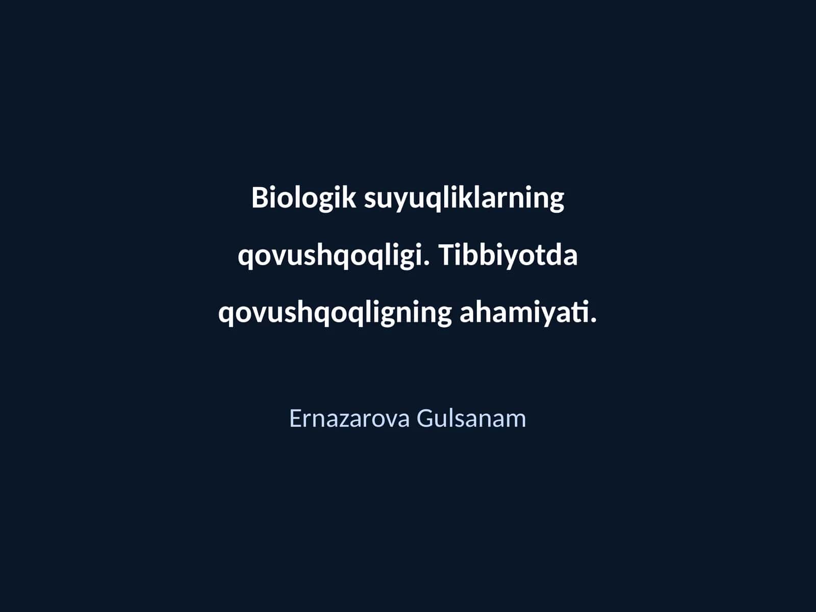 Biologik suyuqliklarning qovushqoqligi 1