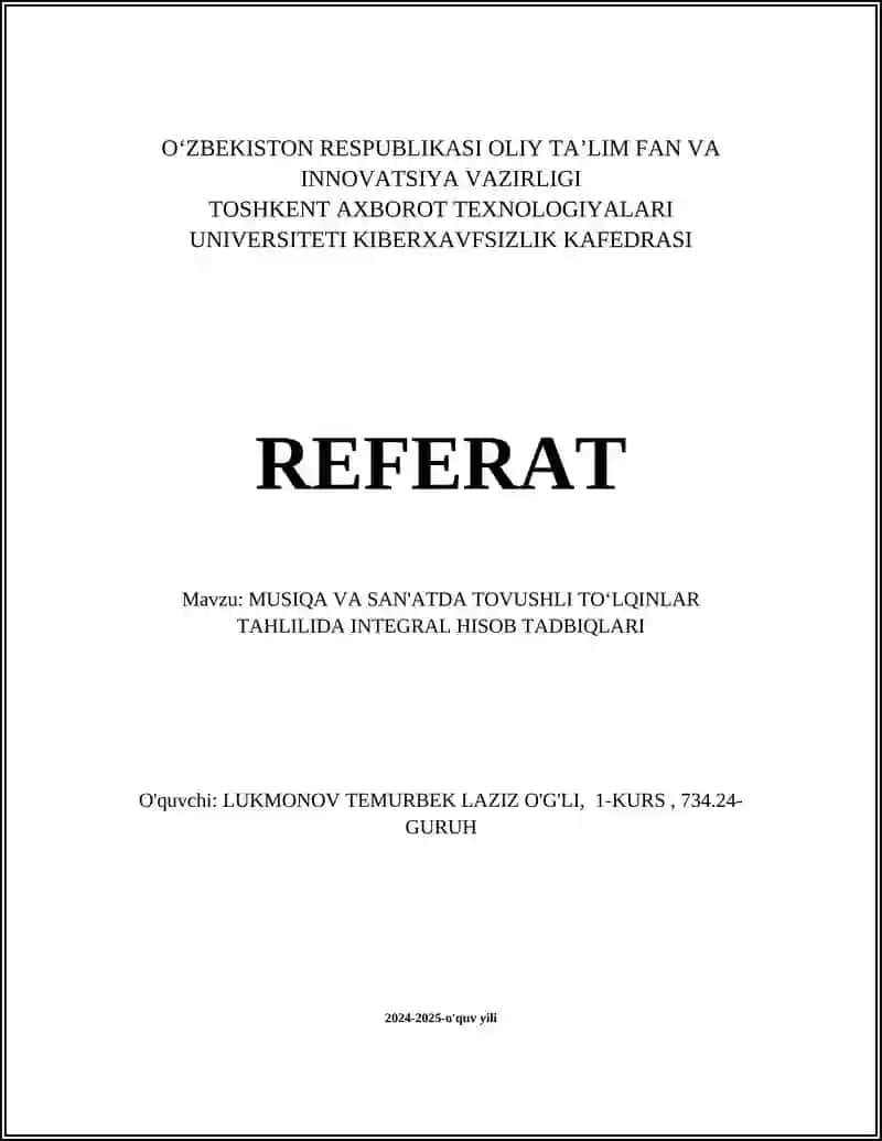 Tovushli toʻlqinlar va ularning tabiati