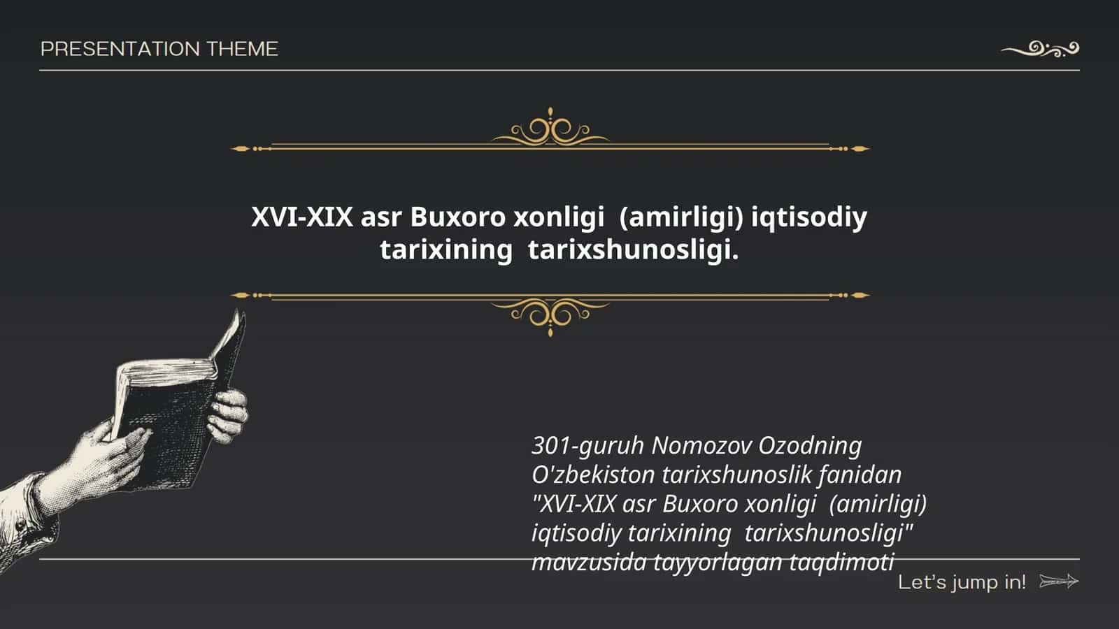 XVI-XIX asr Buxoro xonligi (amirligi) iqtisodiy tarixining tarixshunosligi 1