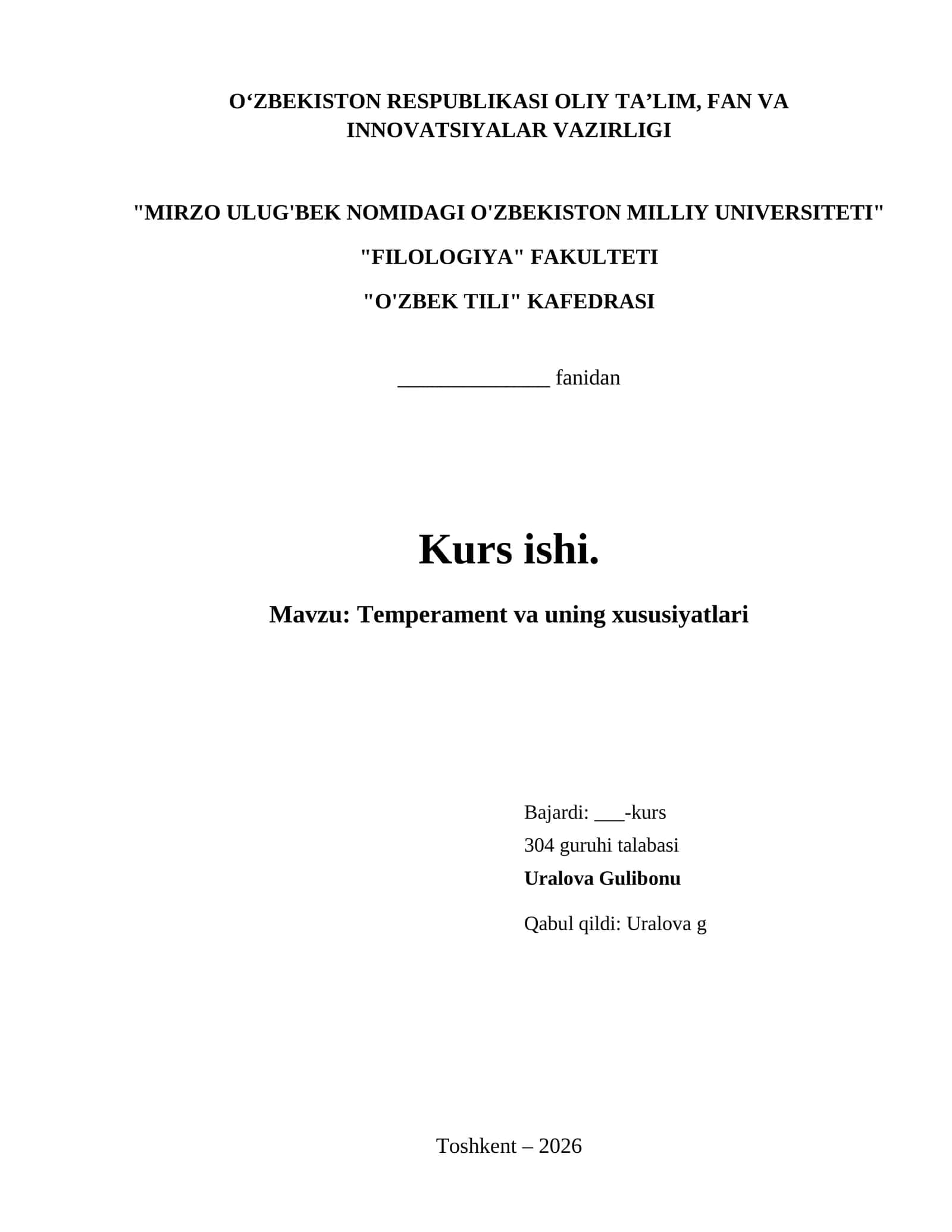Temperament va uning xususiyatlari 1