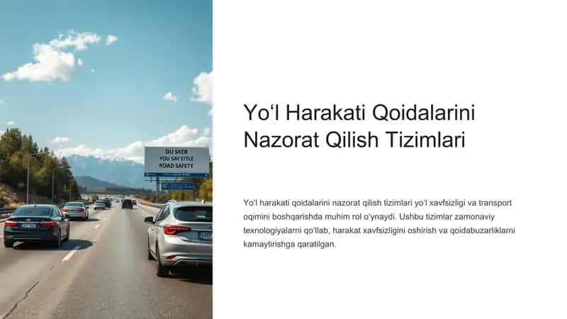 Yo‘l Harakati Qoidalarini Nazorat Qilish Tizimlari 1