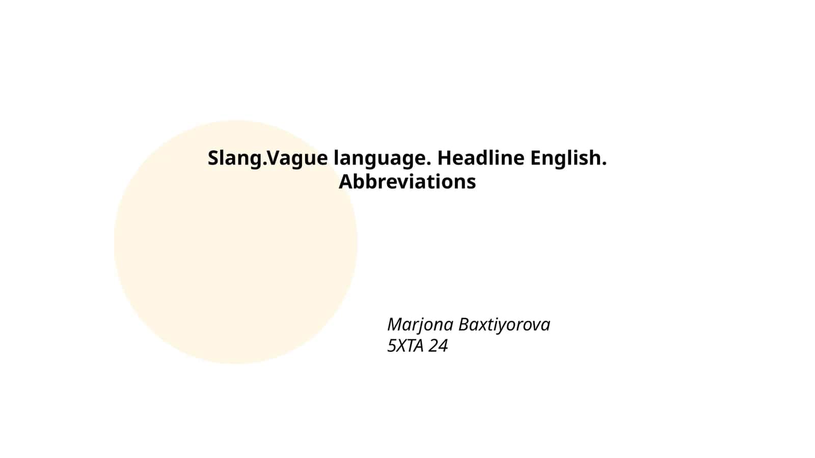 Evolution of Slang in Modern English 1