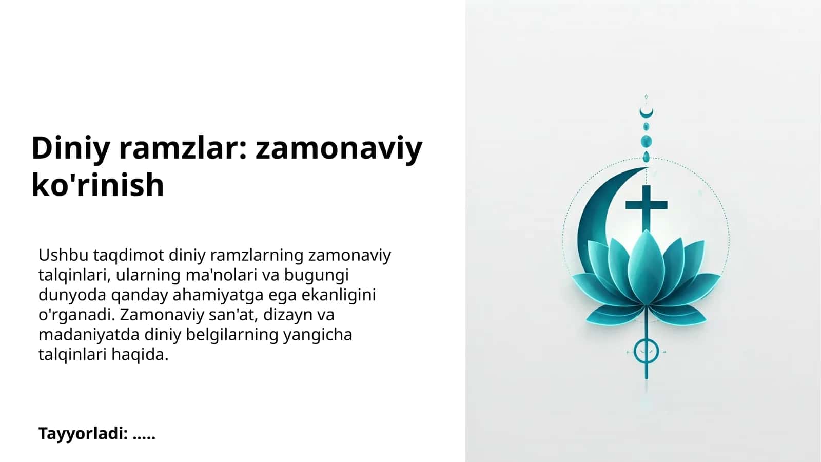 Diniy ramzlar: zamonaviy ko'rinish 1
