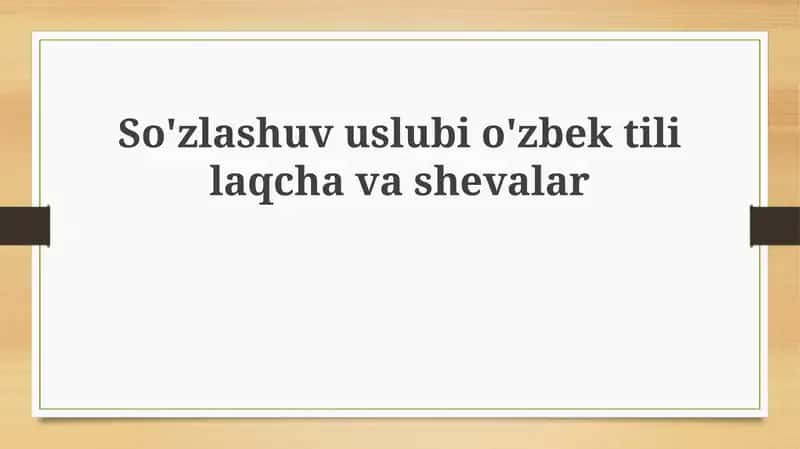 O'zbek tilining dialektal xilma-xilligi 1