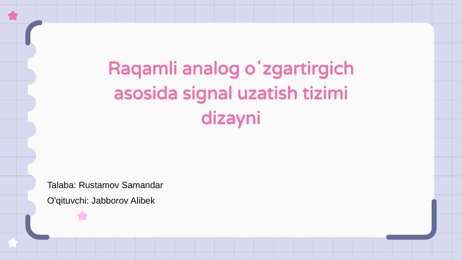 Raqamli analog oʻzgartirgichlar 1
