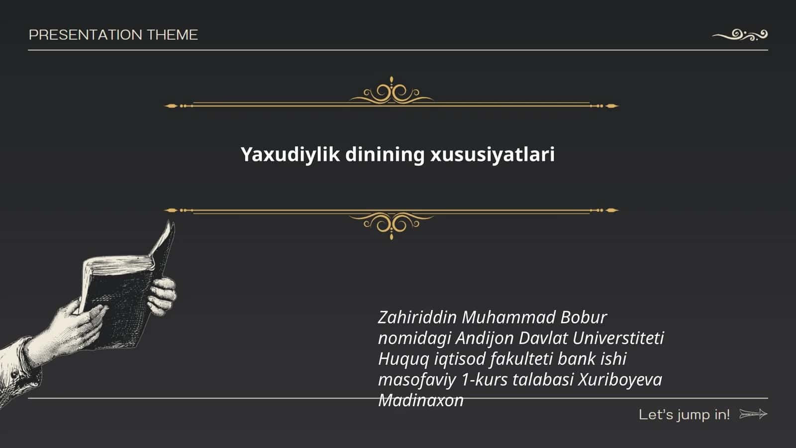 Yaxudiylik dinining xususiyatlari 1