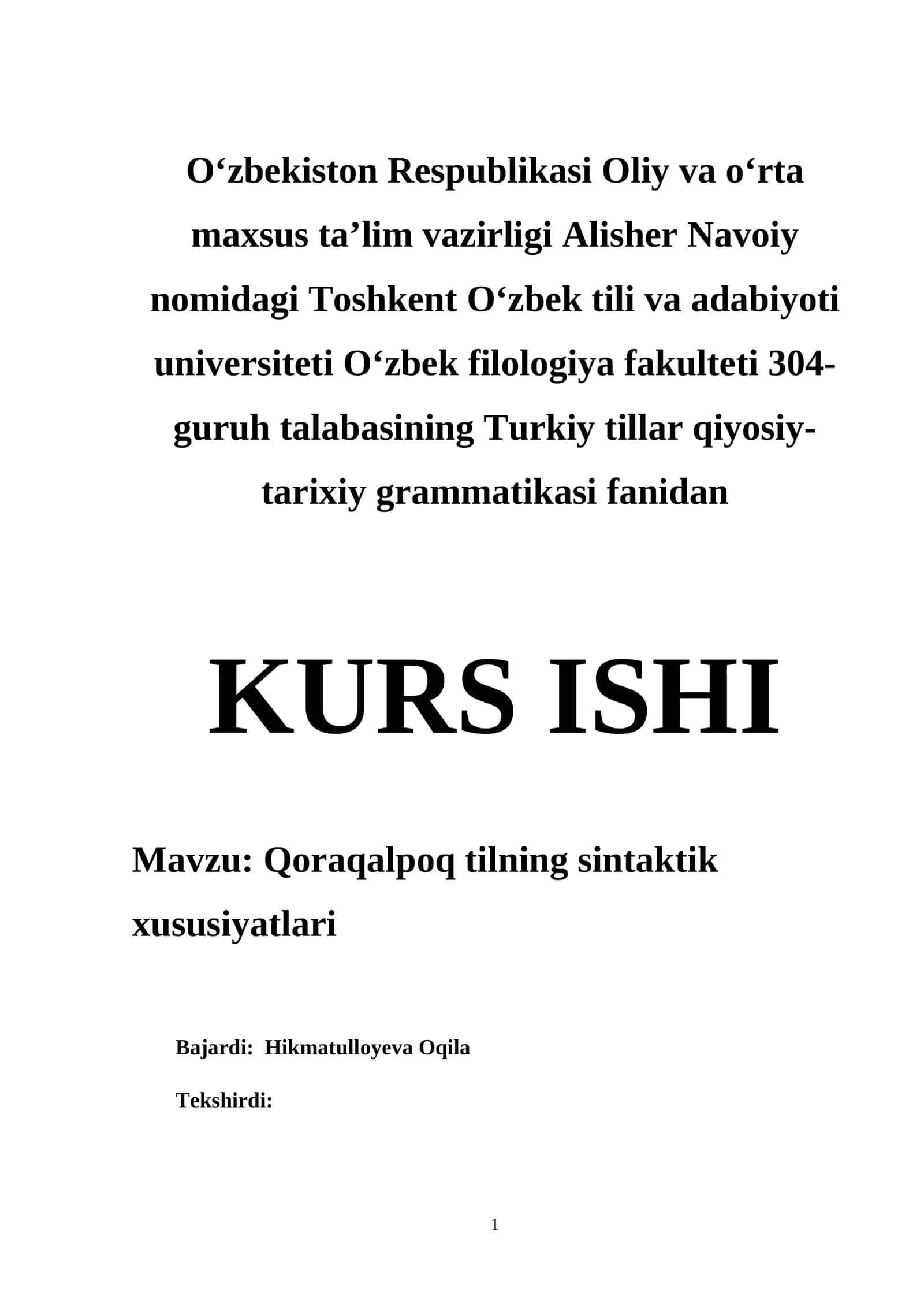 Qoraqalpoq tilning sintaktik xususiyatlari 1