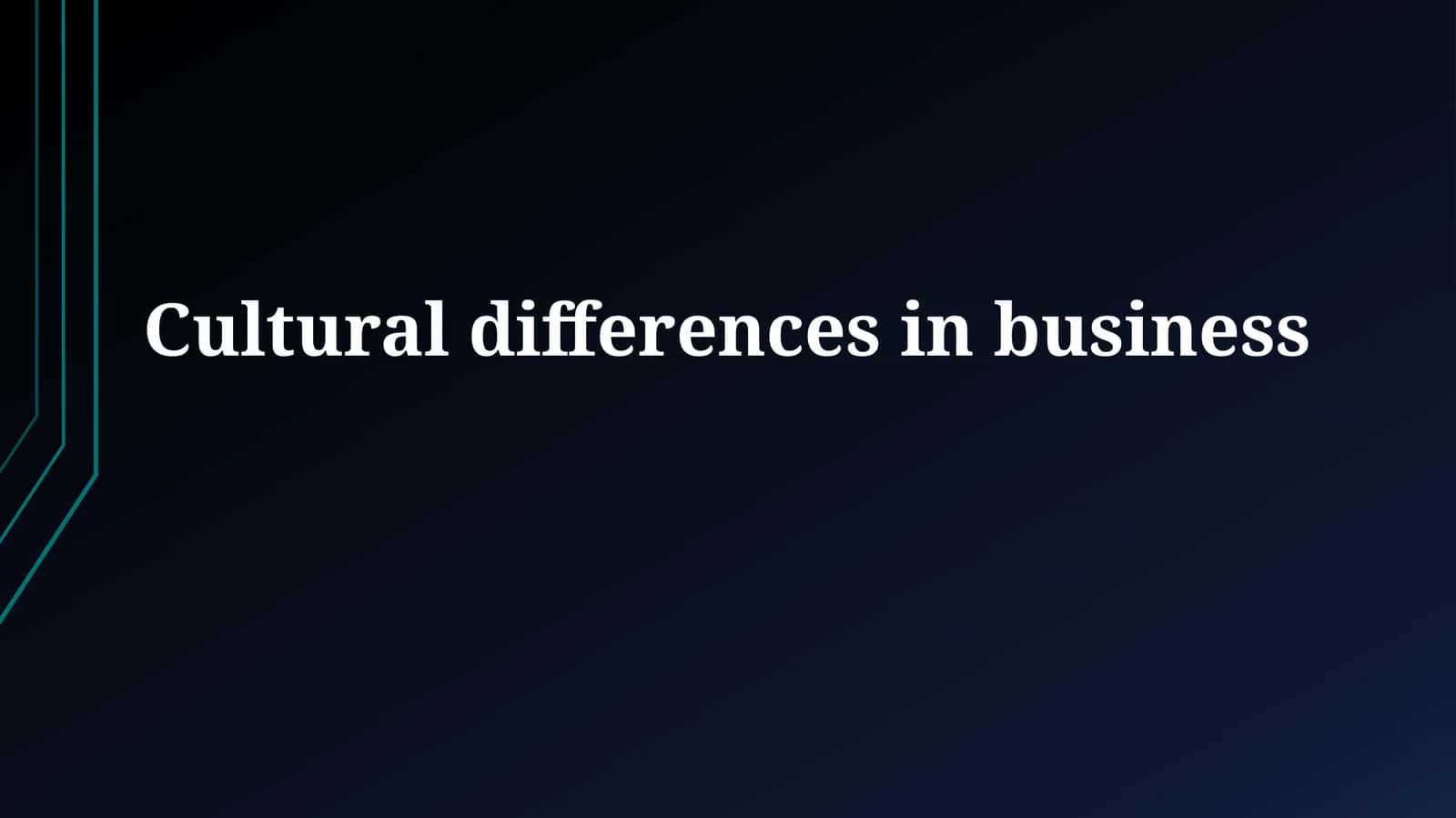 Navigating Cultural Nuances in Global Business 1