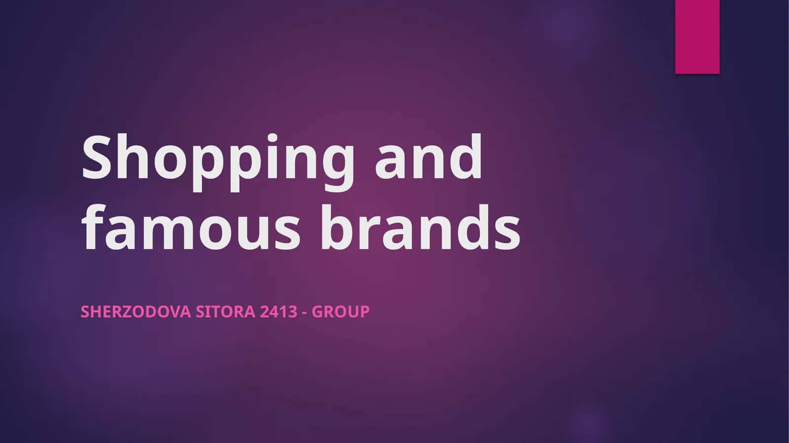Shopping and famous brands 1