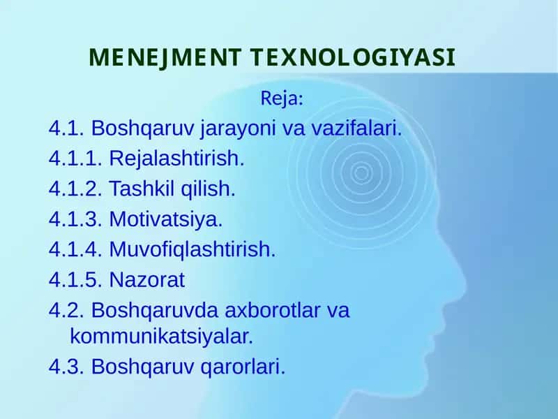 MENEJMENT TEXNOLOGIYASI 1