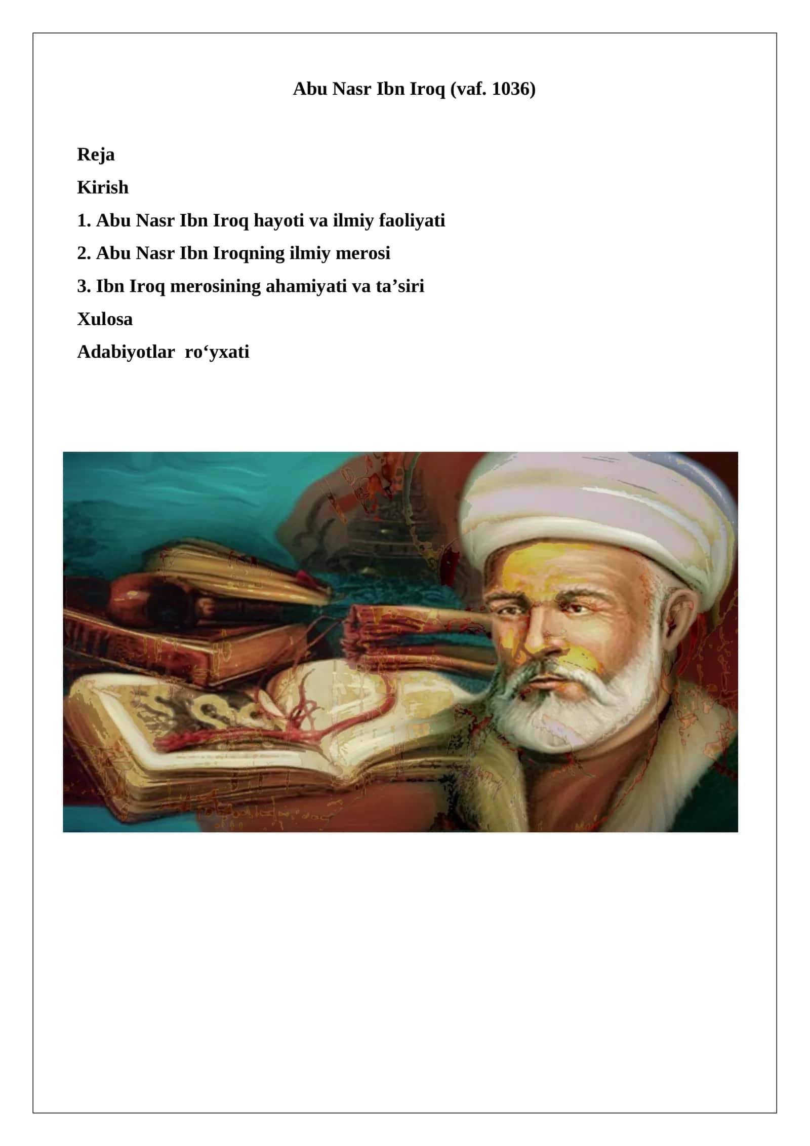 Abu Nasr Ibn Iroq 1