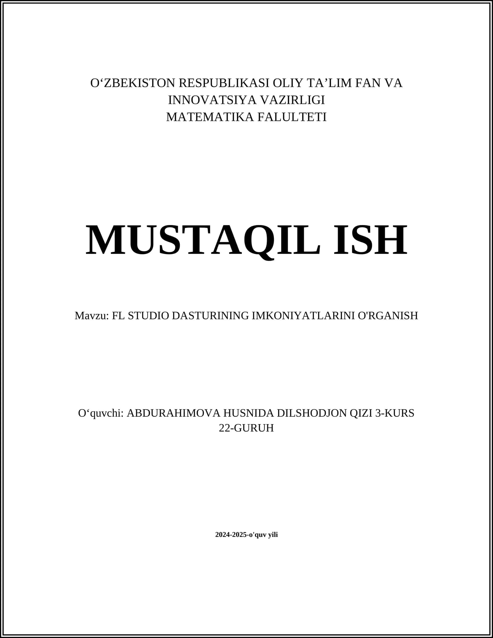 FL STUDIO DASTURINING IMKONIYATLARINI O'RGANISH 1