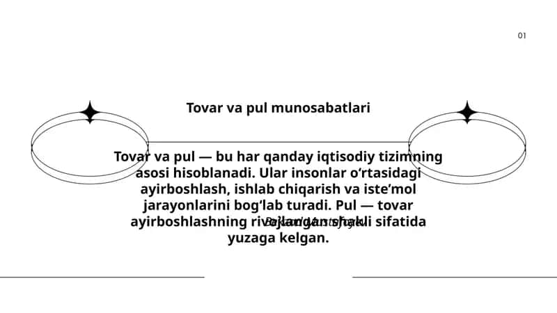 Tovar va pul munosabatlari 1