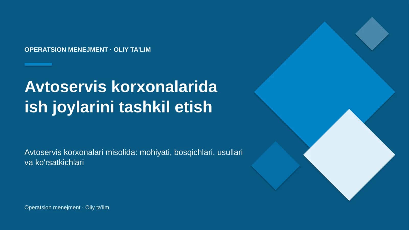 avtoservis korxonalarida ish joylarini tashkil etish 1741 1