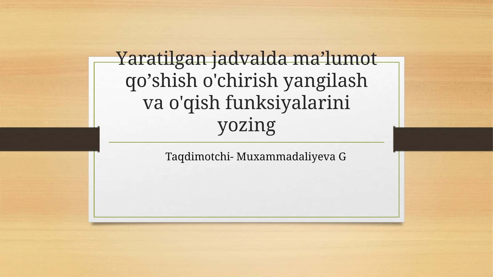 CRUDtushunchasi va uning hayotiyahamiyati 1