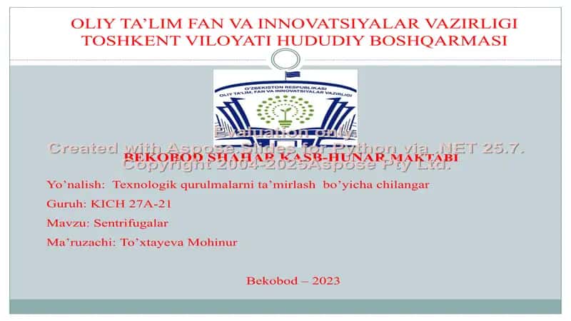 Sentrifugalar 1