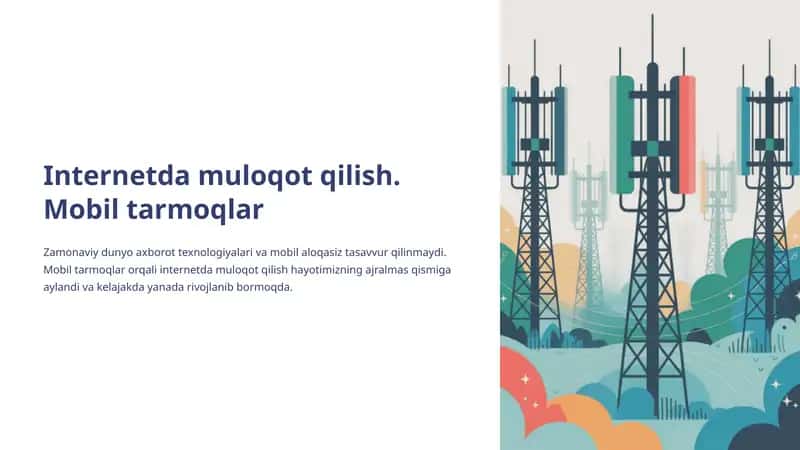 Internetda muloqot qilish. Mobil tarmoqlar 1