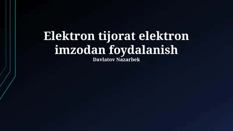 Elektron imzolar 1