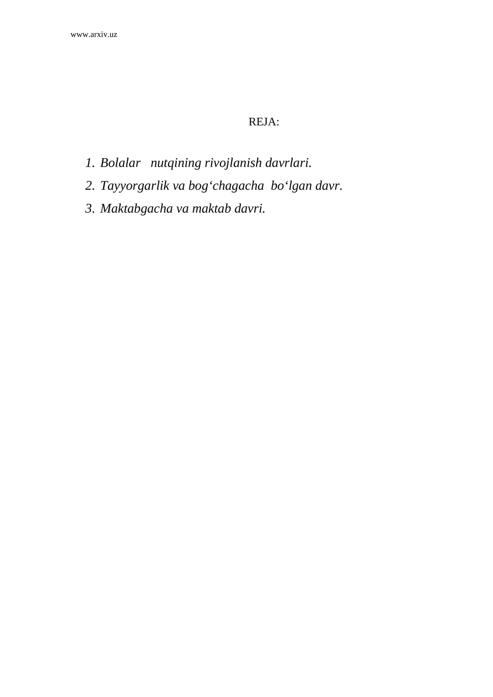Bolalar nutqining rivojlanish davrlari 1