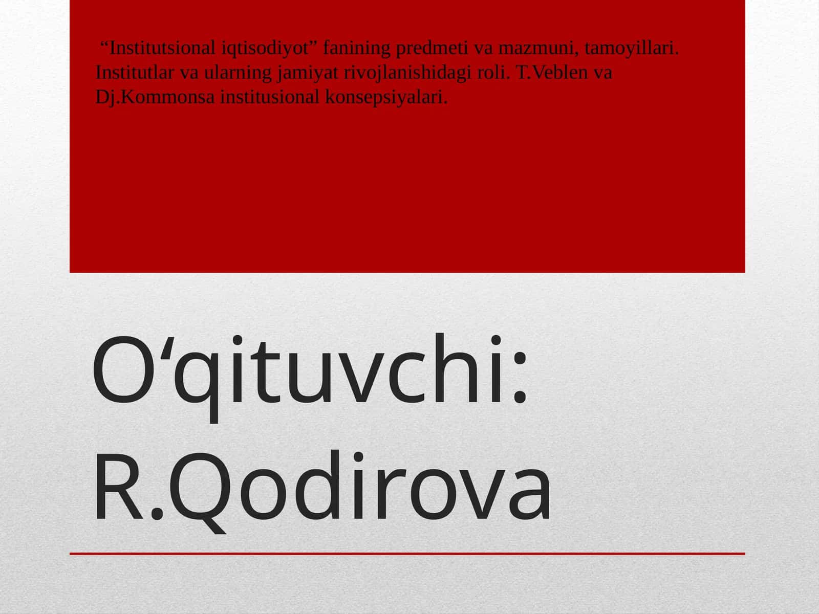 Institutsional iqtisodiyot 1