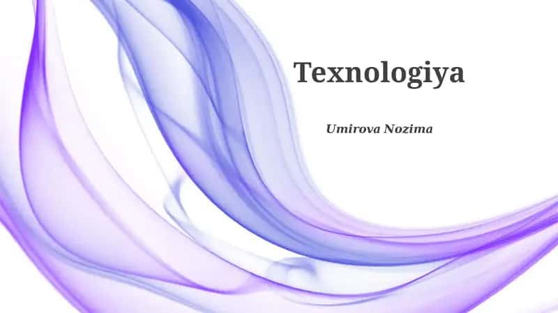 Texnologiya 1