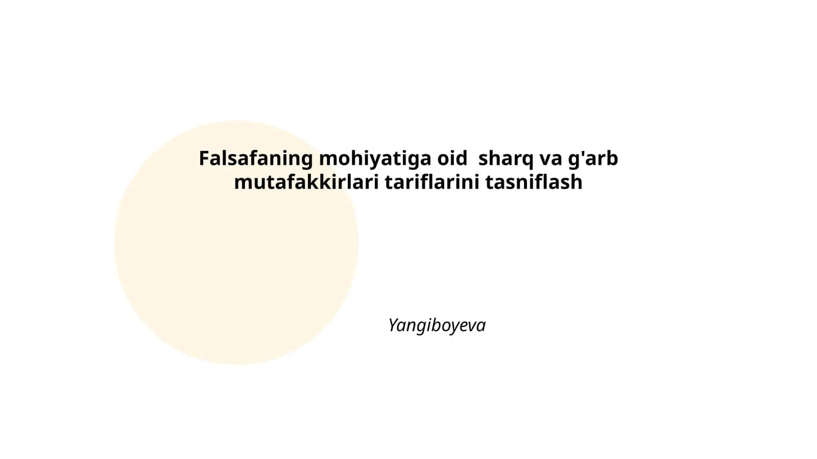 Sharq va G'arb Mutafakkirlari Falsafasi 1
