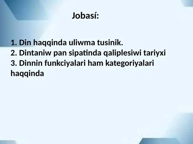 Dinshunoslik 1