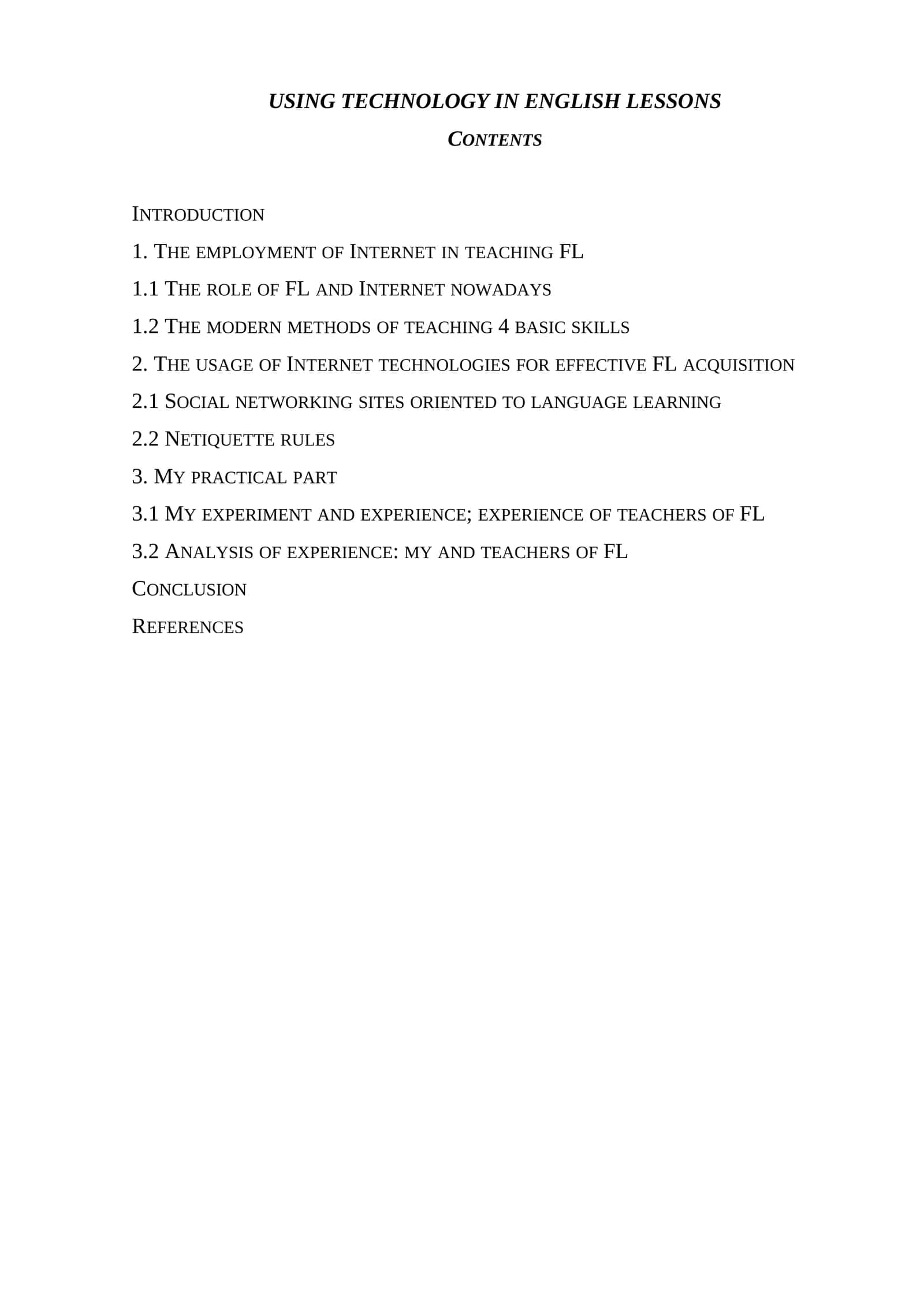 USING TECHNOLOGY IN ENGLISH LESSONS 1