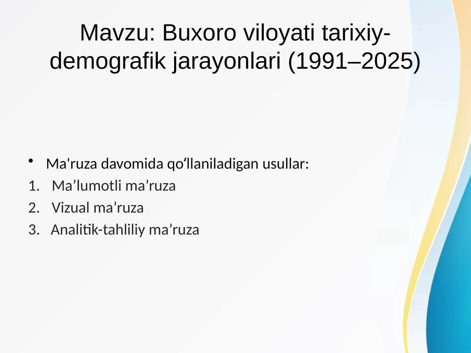 Buxoro viloyati tarixiy-demografik jarayonlari (1991–2025) 1
