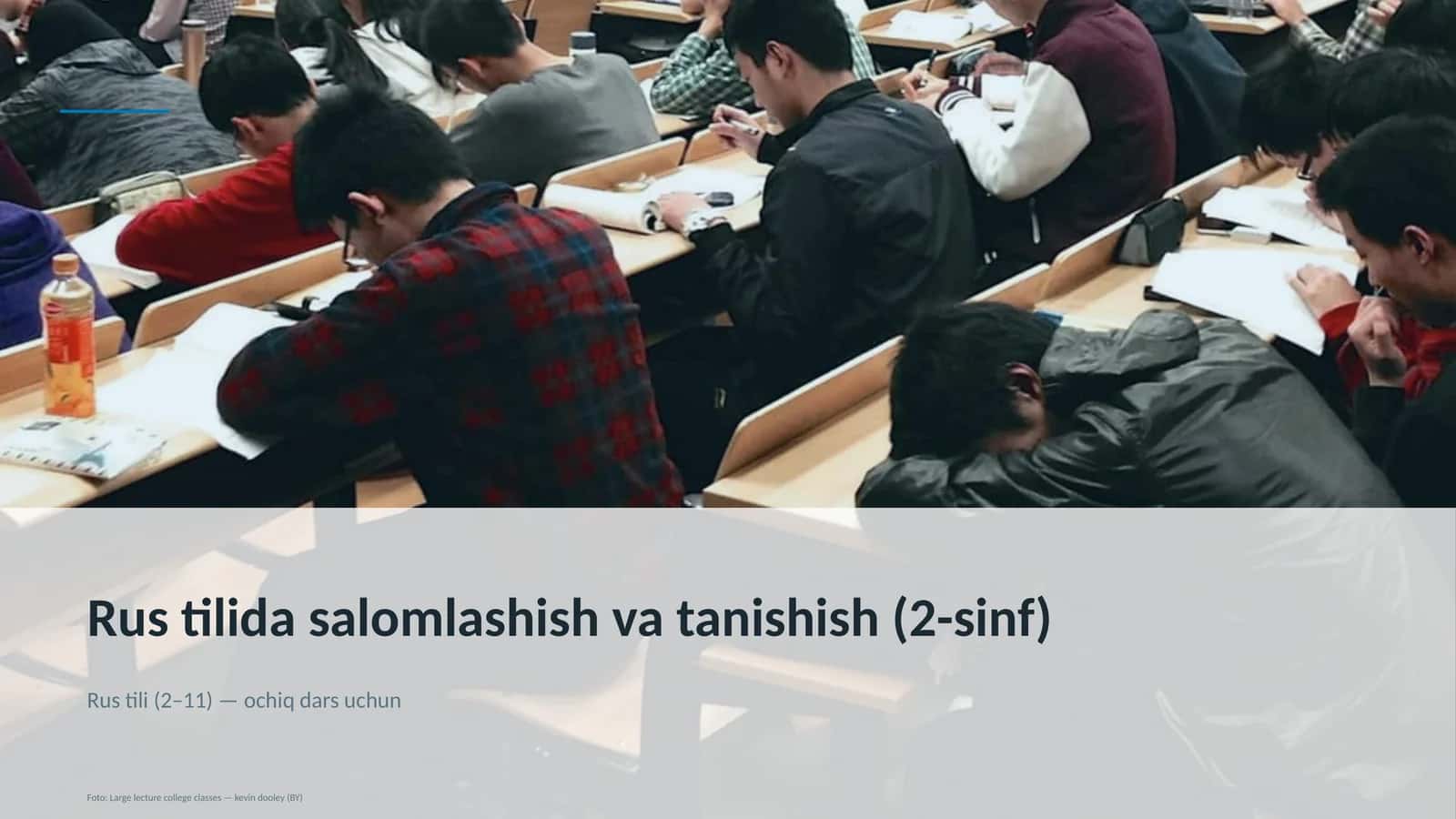 Rus tilida salomlashish va tanishish (2-sinf) 1
