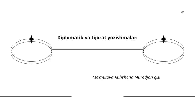 Diplomatik va tijorat yozishmalari 1