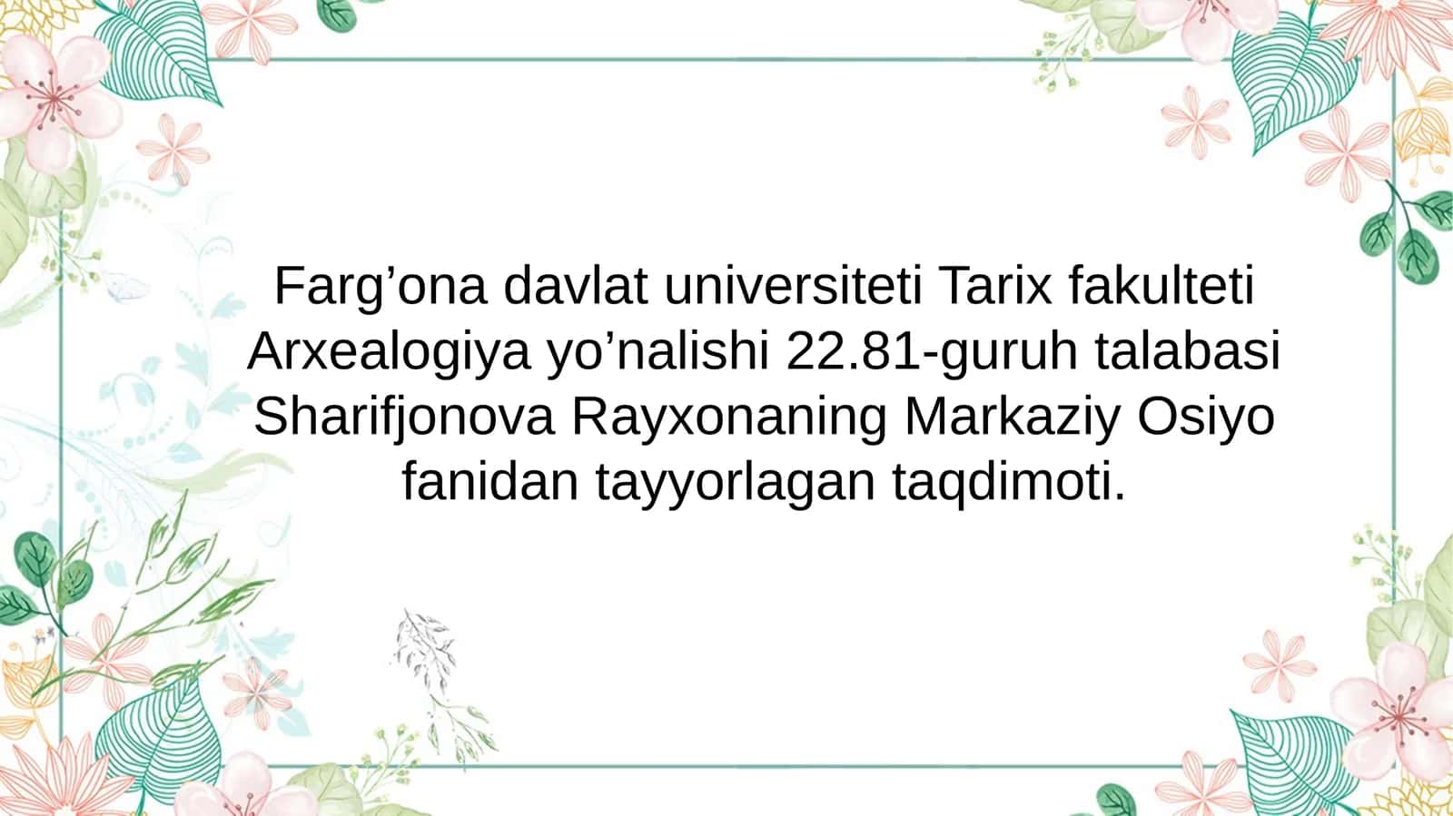 Afrosiyob va Ko'ktepa yodgorliklarining o'rganilishi tarixi 1