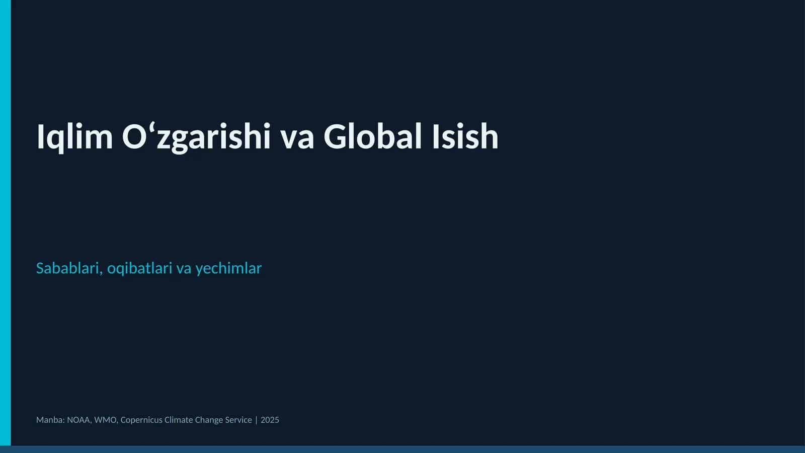 Iqlim Oʻzgarishi va Global Isish 1