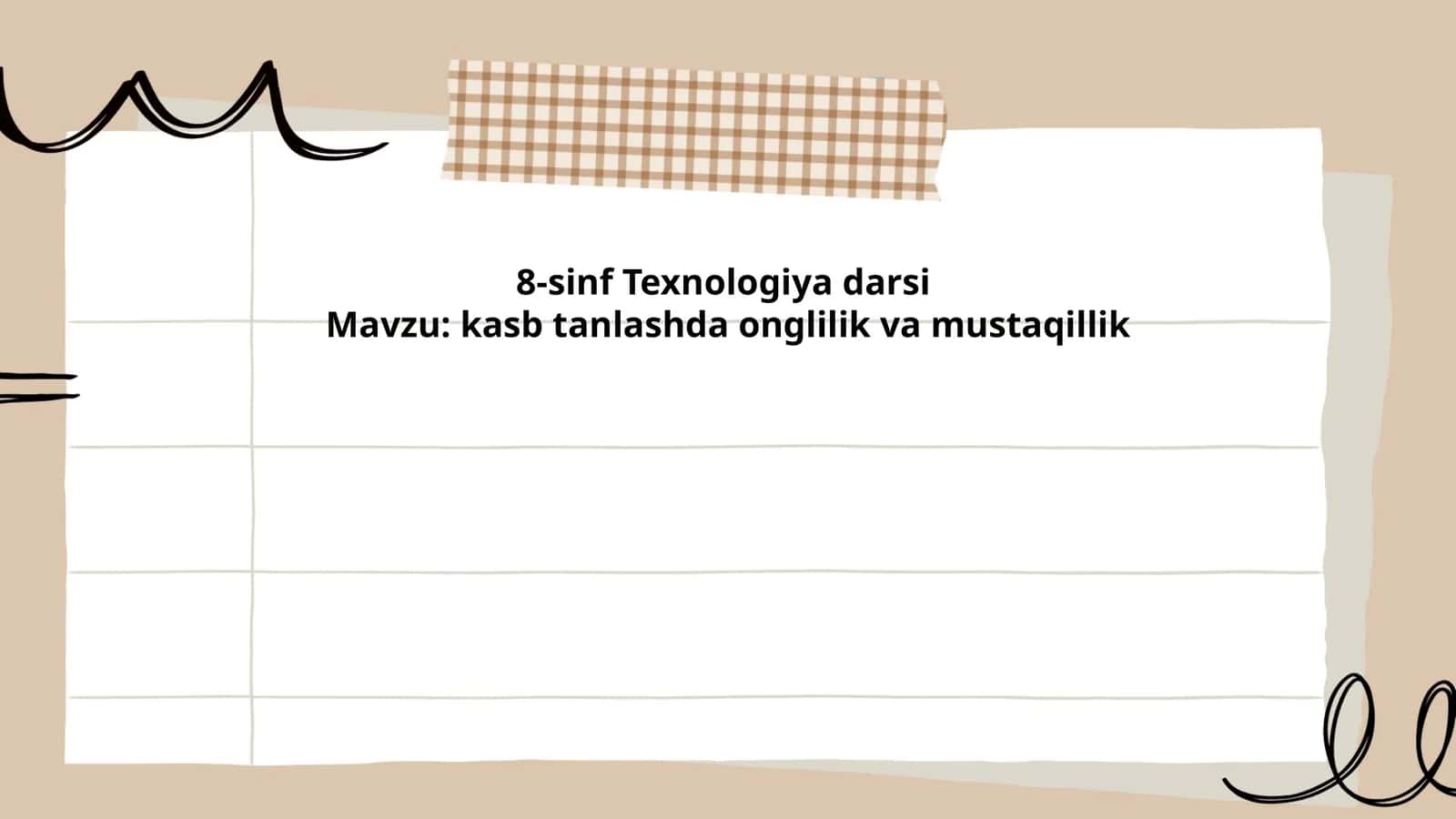 8-sinf Texnologiya darsi 1