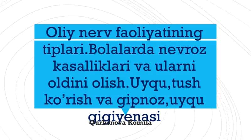 Oliy nerv faoliyatining tiplari 1