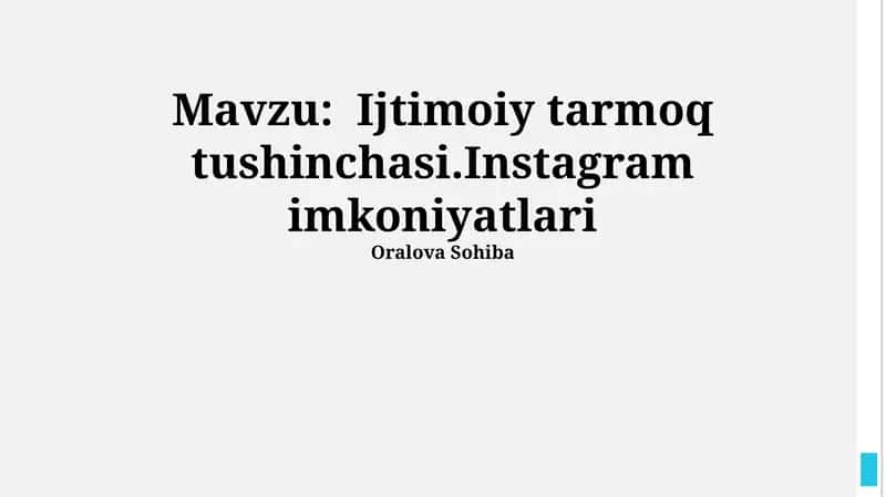 Instagram Imkoniyatlari 1