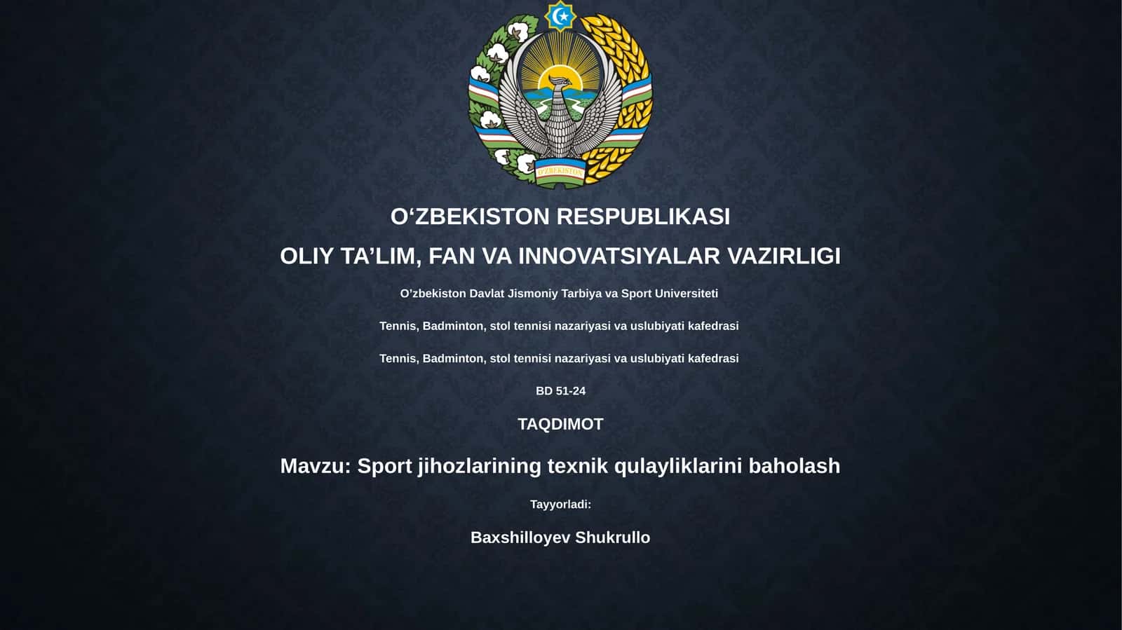 Texnik qulayliklarini baholash 1