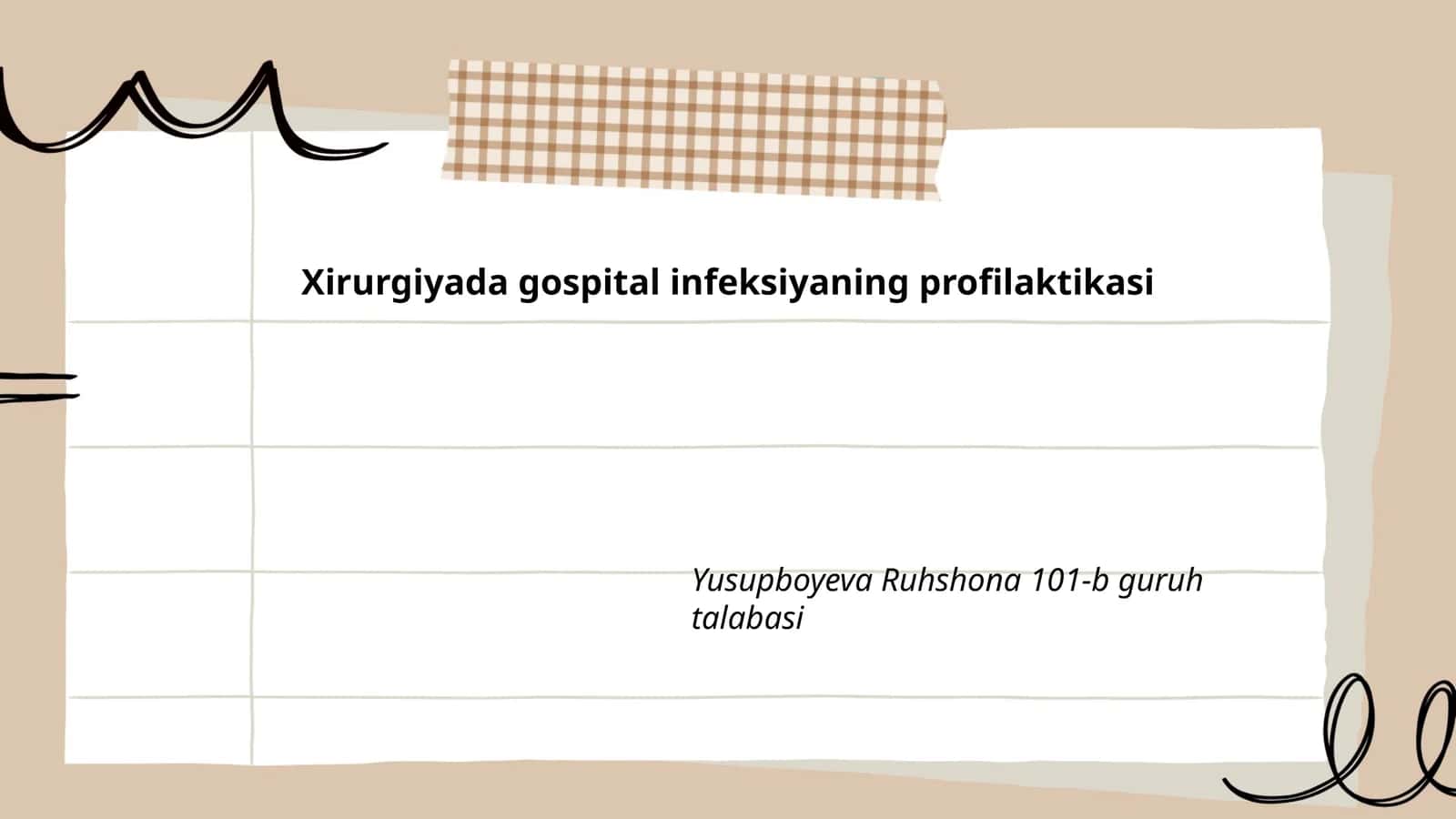 Xirurgiyada gospital infeksiyaning profilaktikasi 1